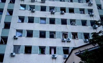 As a result of enemy attack, one of the buildings of the Tax Service in Kyiv was damaged