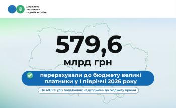 Майже половину надходжень до бюджету України перерахували великі платники