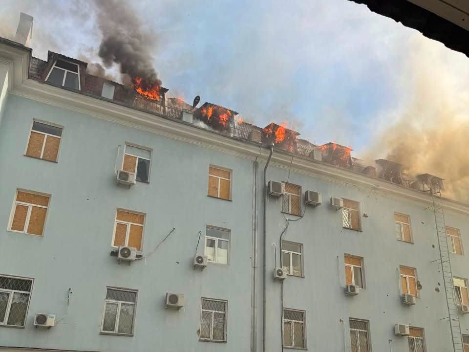 Building of Main Directorate of the State Tax Service in Kherson region was damaged due to the enemy attack