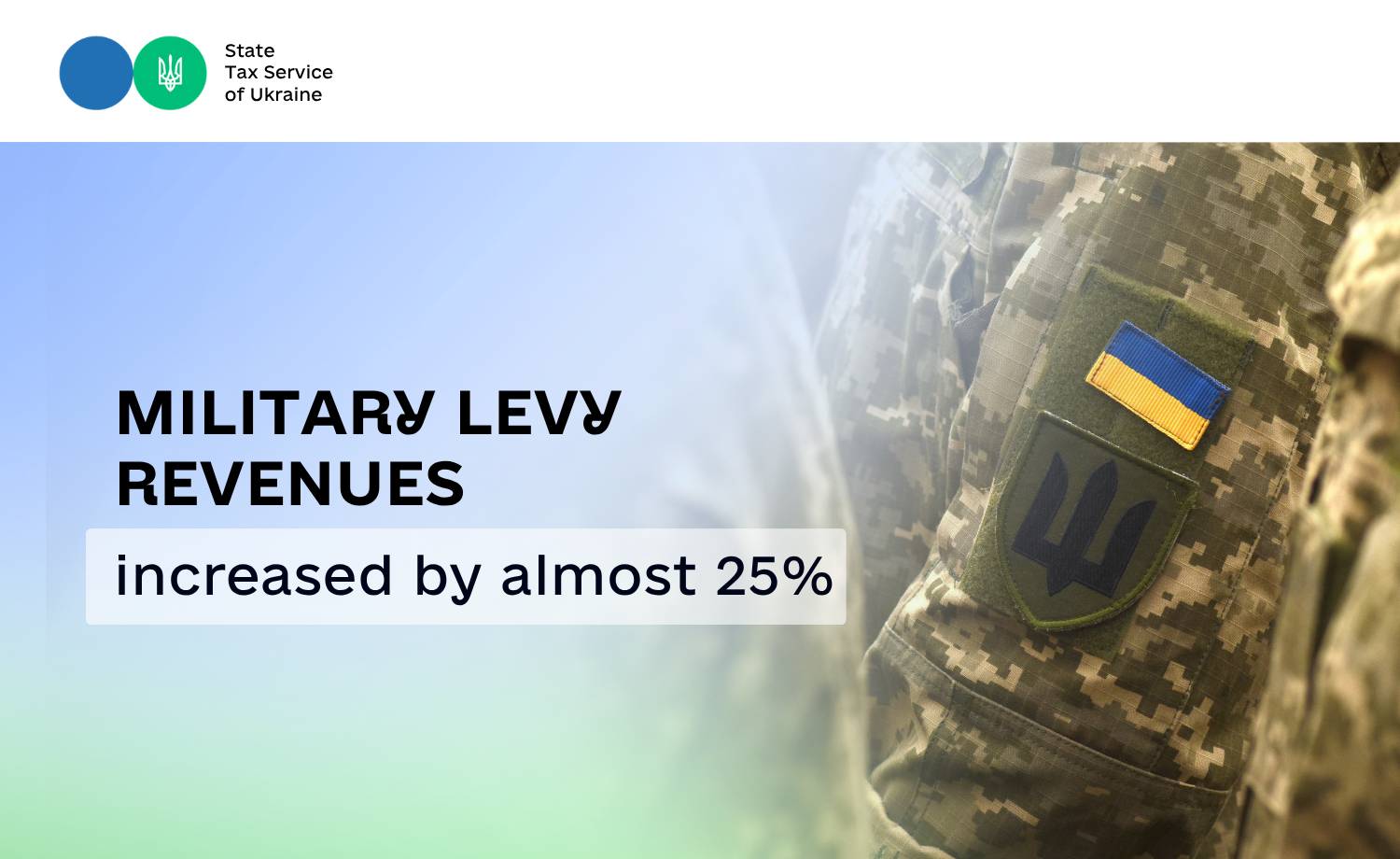 Military levy revenues increased by almost 25%