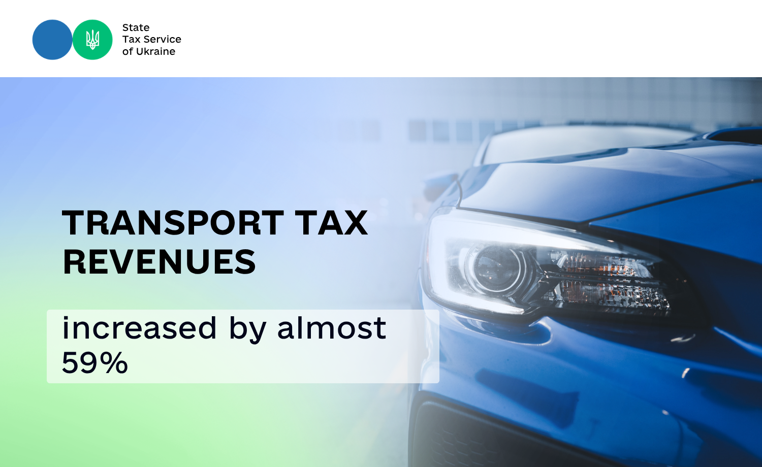 Transport tax revenues increased by almost 59%