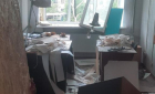 As a result of shelling in Kharkiv region, building of the Tax Service was damaged and employee was injured in Izyum. Фото № 1/0